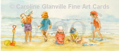 On the Beach, painting by Caroline Glanville